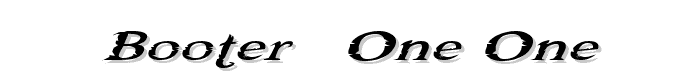 Booter - One One font